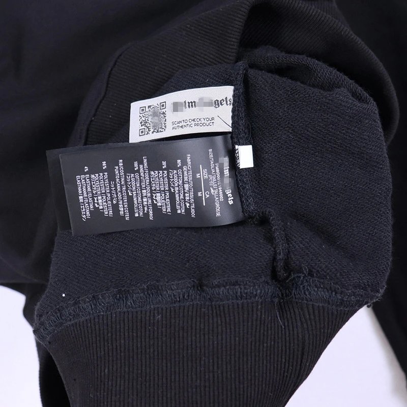 Street Palm Tree Cotton Hoodie Unisex Aquamarine - Gallery Image 11 - Detailed View