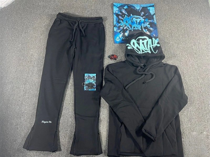 Street Fleece Hoodie Pants Set, unisex Cerulean - Syna World(Syna) - Cnfans - $58.03