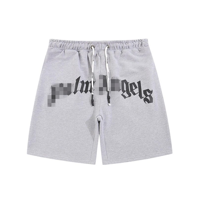 Street Style Drawstring Shorts Unisex Heather Grey - Palm Angels - Cnfans - $28.06