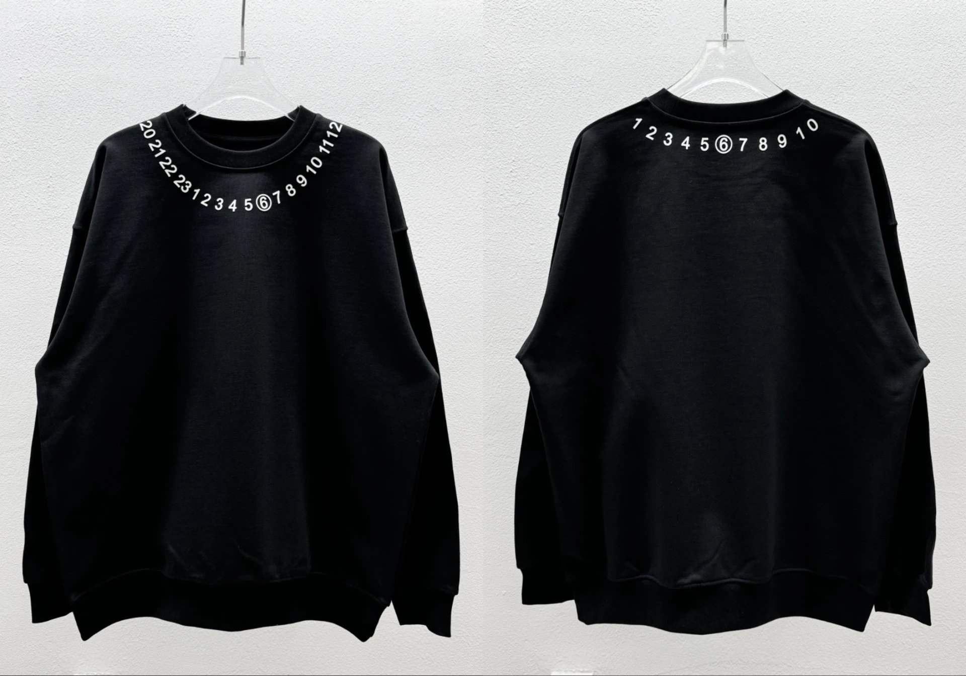 Maison Margiela MM6 Print Sweatshirt Black - Gallery Image 7 - Detailed View