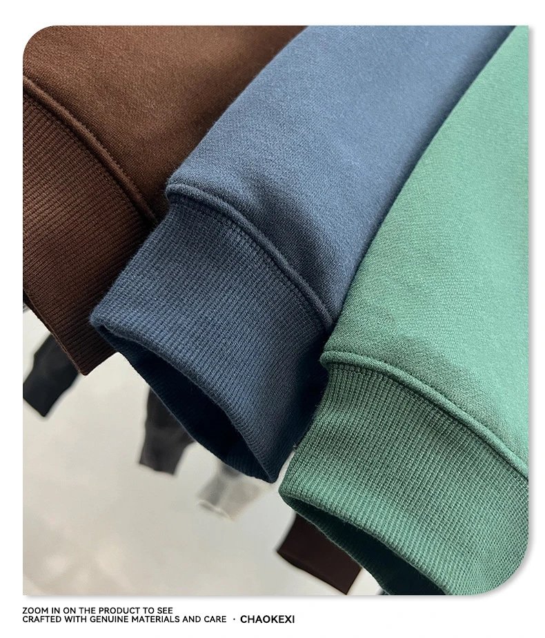 BOXY Fit Zip Up Hoodie Retro Style Iron Gray - Gallery Image 12 - Detailed View