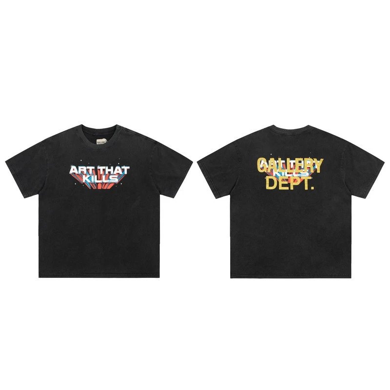 Gallery Dept Washed Art T-shirt Black - Gallery Dept - Cnfans - $24.29