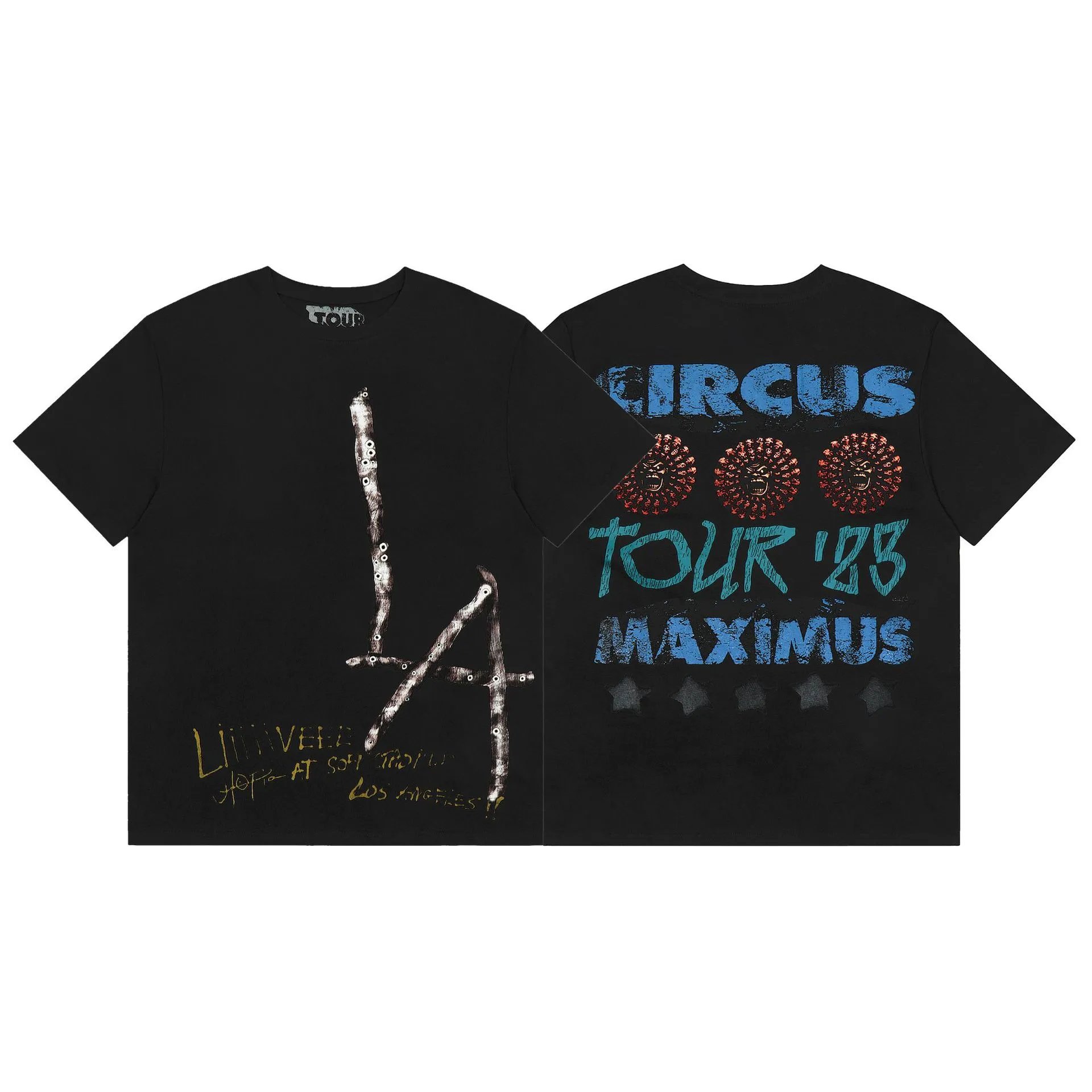 Utopia Graphic Streetwear Cotton Tee Black - Related Product - Cnfans