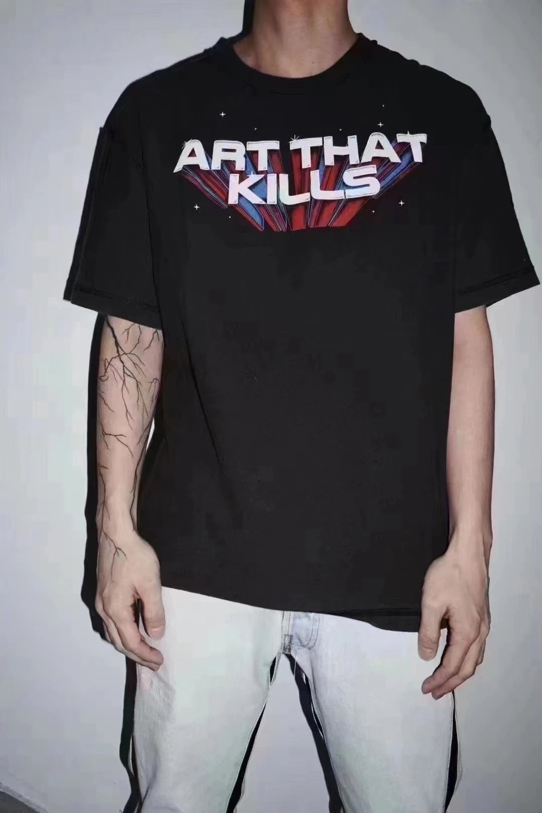 Gallery Dept Washed Art T-shirt Black - Gallery Image 8 - Detailed View