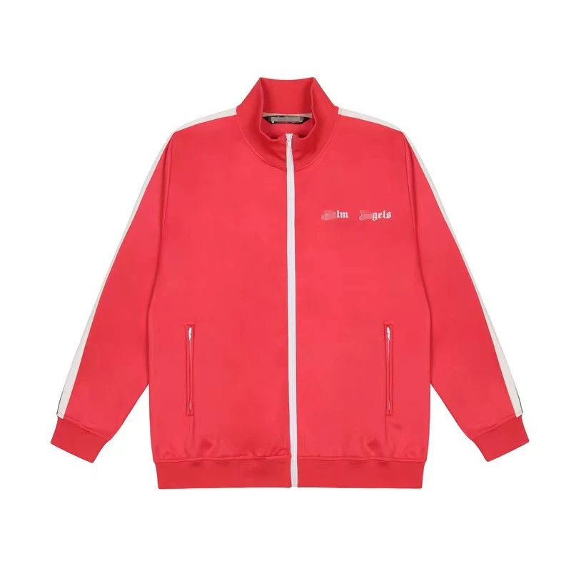 Track Jacket Sporty Zip Up Outerwear Vermilion - Palm Angels - Cnfans - $35.16
