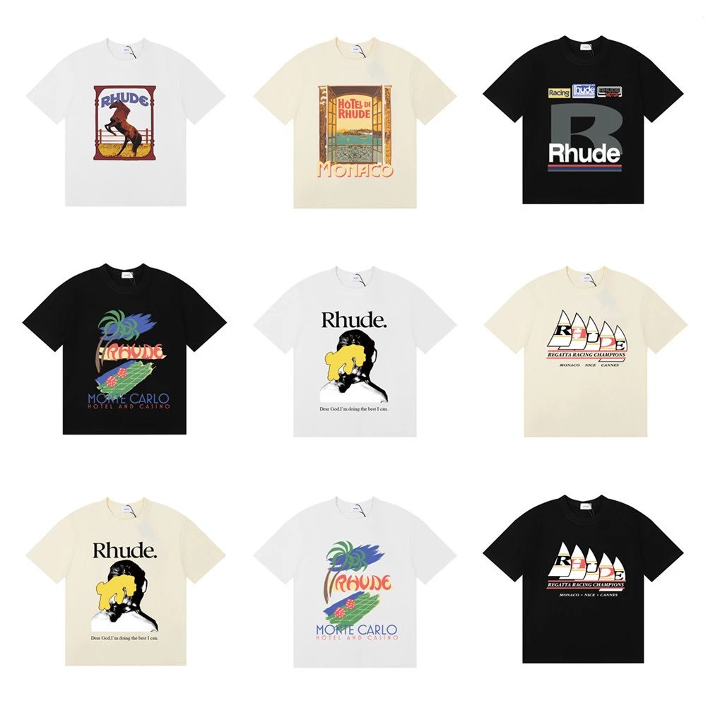 Rhude Graphic Tee Beige - High Quality Product Image - Cnfans