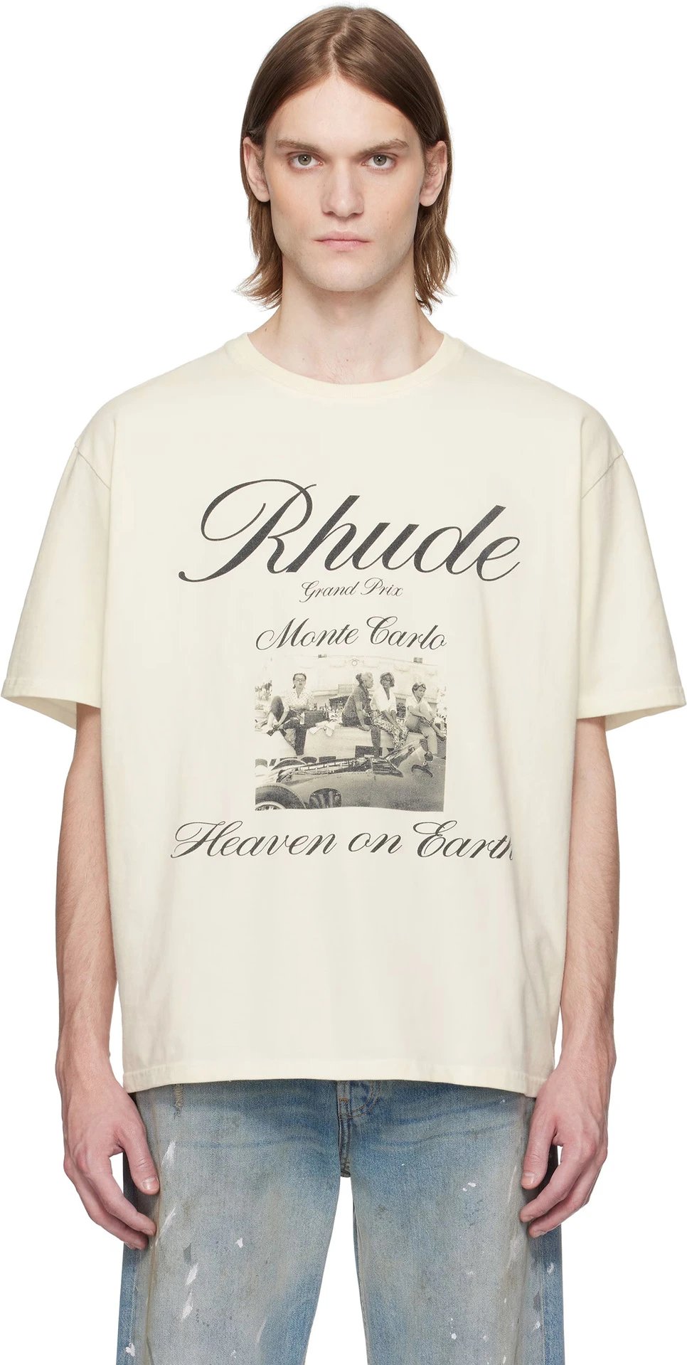 Rhude Graphic Tee Beige - Gallery Image 3 - Detailed View