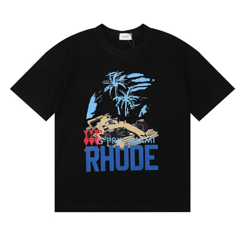 Rhude Racing Logo T-Shirt Multi - Gallery Image 4 - Detailed View