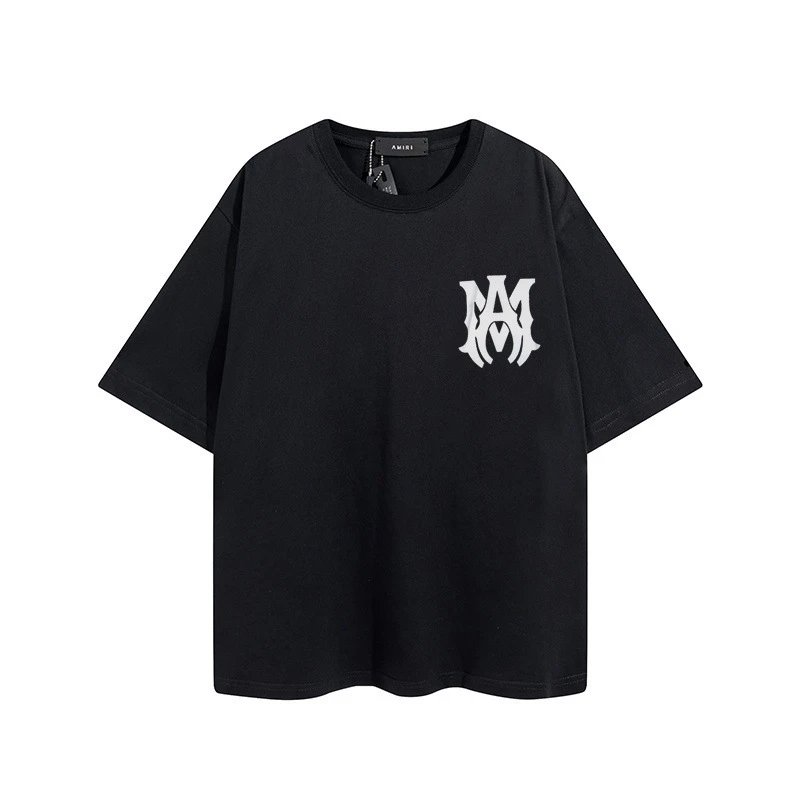 AMIRI Logo Print Tee White Black - Gallery Image 6 - Detailed View