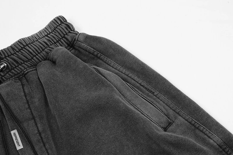 REPRESENT Elastic Denim Shorts Black - Gallery Image 6 - Detailed View