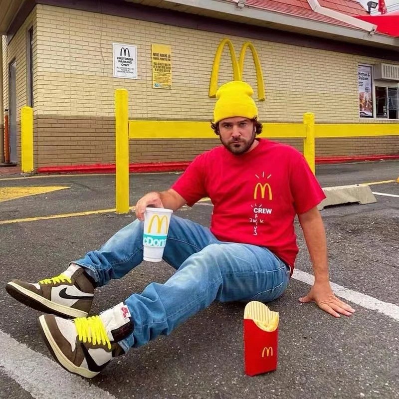 Street Style Cotton Graphic Tee Crimson Red - Gallery Image 12 - Detailed View