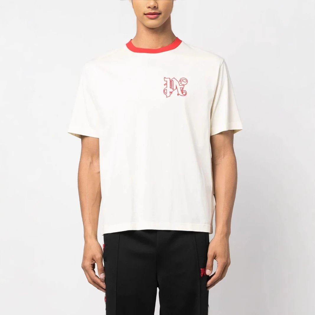 Racing Graphic Cotton Streetwear T-Shirt Ivory - Gallery Image 14 - Detailed View