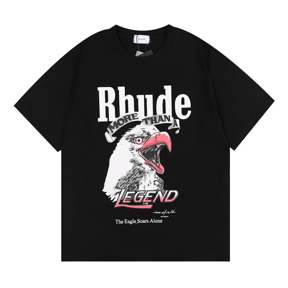 Rhude Eagle Print T-Shirt Multicolor - Gallery Image 3 - Detailed View