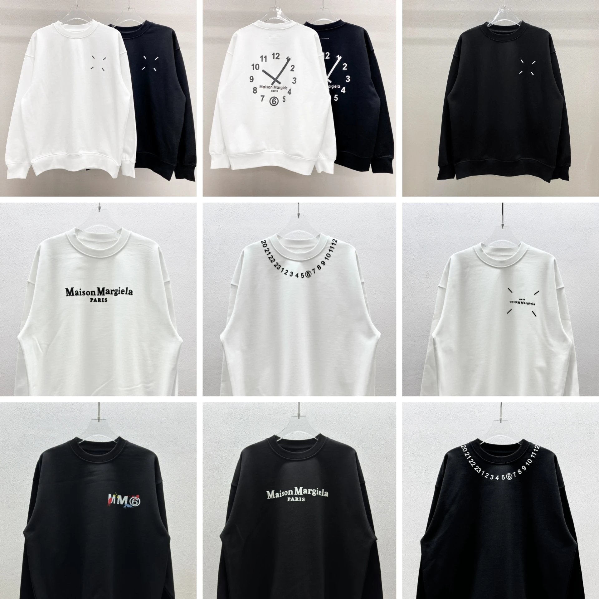 Maison Margiela MM6 Print Sweatshirt Black - Gallery Image 2 - Detailed View