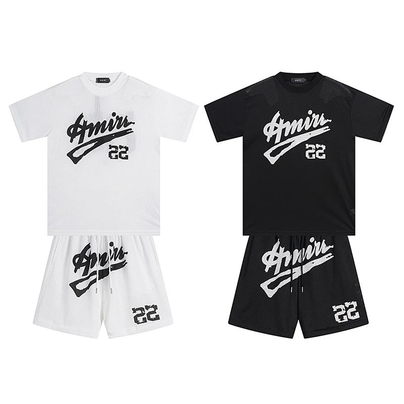 Amiri Breathable Mesh Set Black White - High Quality Product Image - Cnfans