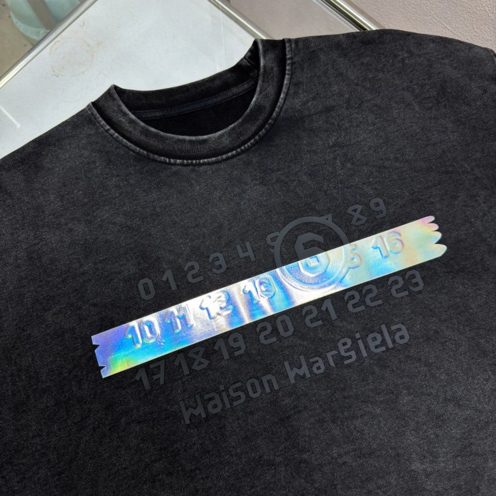 Maison Margiela MM6 Print Sweatshirt Black - Gallery Image 13 - Detailed View