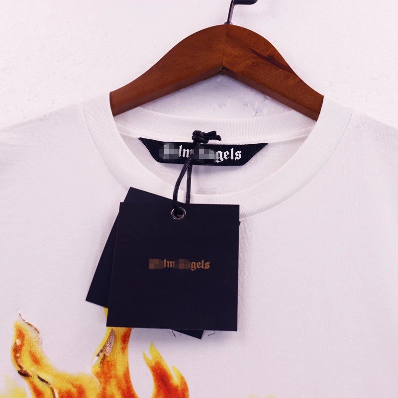 Street Flame Letter Tee Black Ivory - Gallery Image 4 - Detailed View