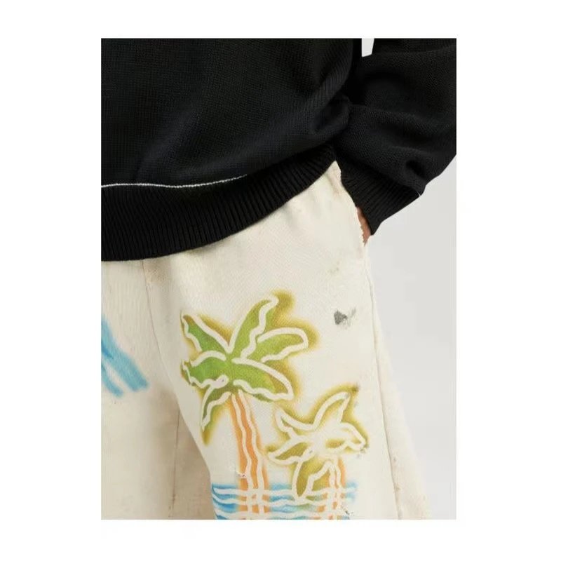 Graffiti Beach Sports Shorts Ivory - Gallery Image 14 - Detailed View