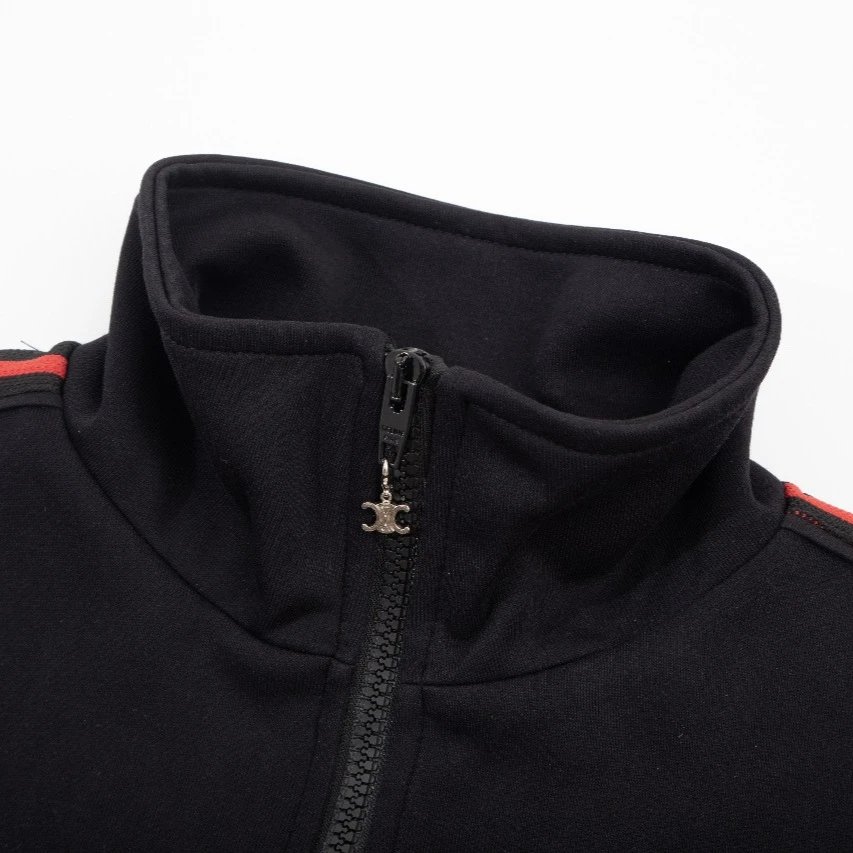 CELINE Zip-Up Jacket Black - Gallery Image 4 - Detailed View