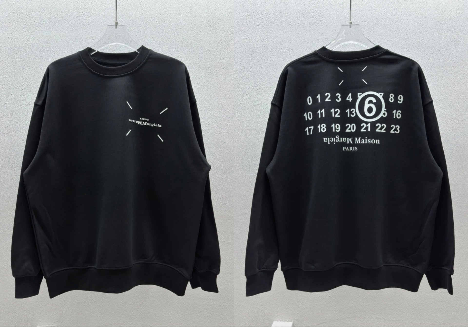 Maison Margiela MM6 Print Sweatshirt Black - Gallery Image 14 - Detailed View