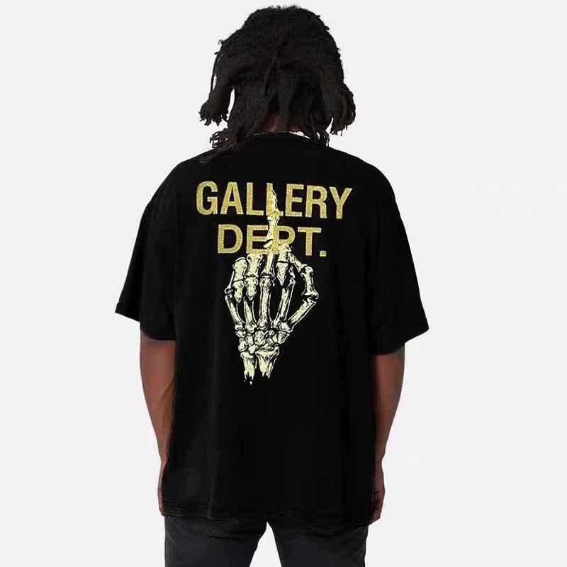 Gallery Dept Skull Hand Gold Tee Black - Gallery Image 5 - Detailed View