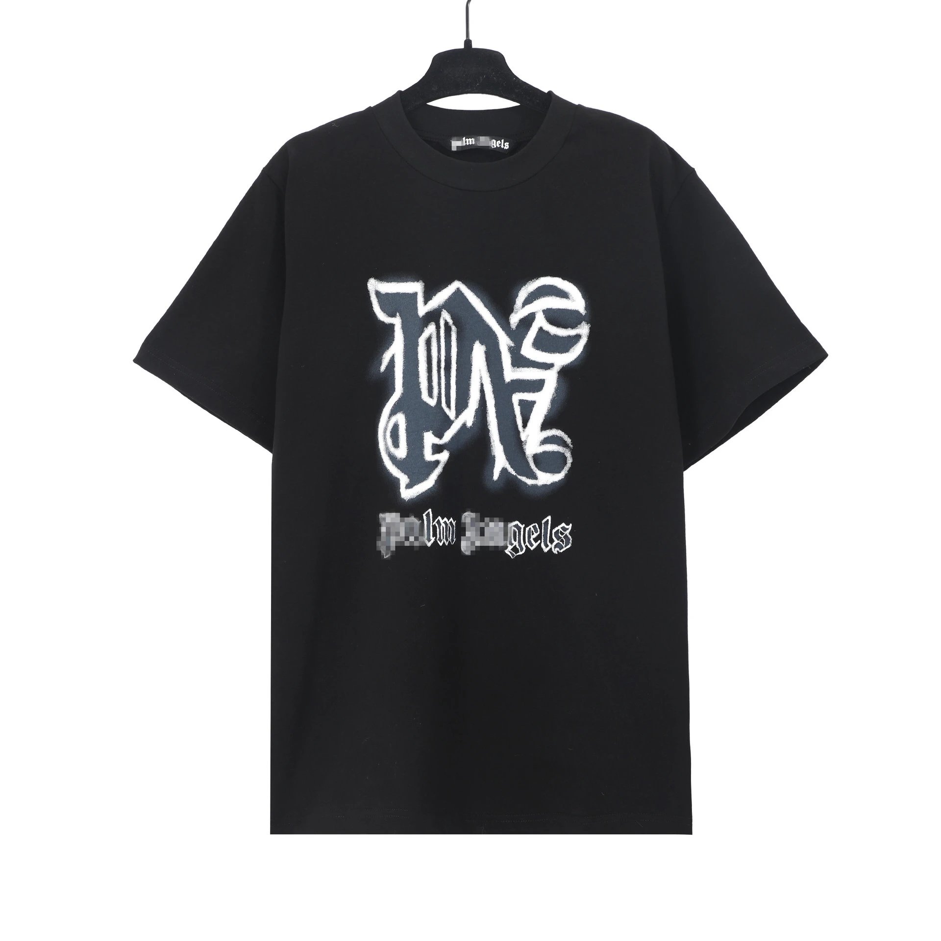 Street Style Chalk Logo Cotton Tee Ebony Black - Gallery Image 2 - Detailed View