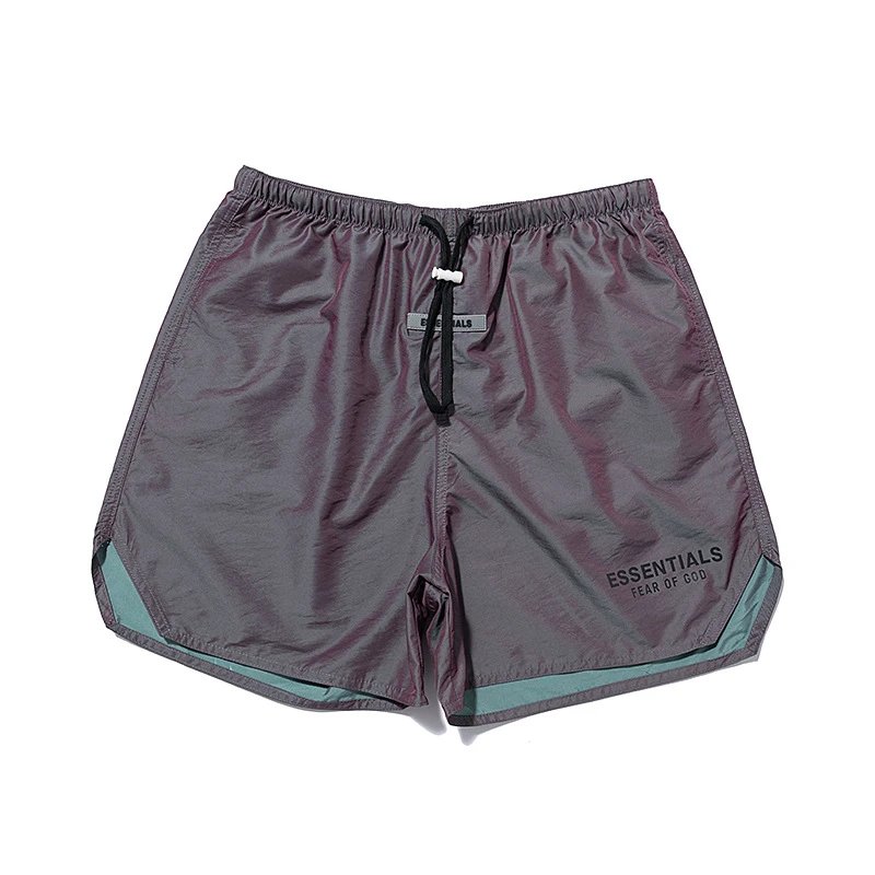 Street Nylon Reflective Shorts Silver Gray - Gallery Image 5 - Detailed View