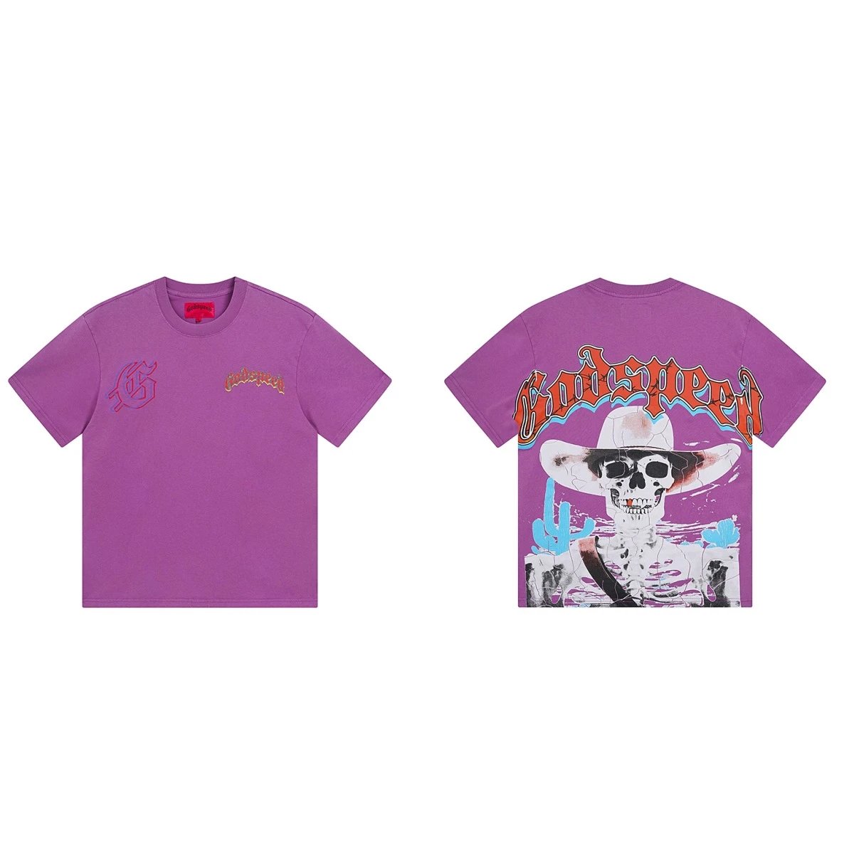 Godspeed Skull Print Tee Black - Gallery Image 13 - Detailed View