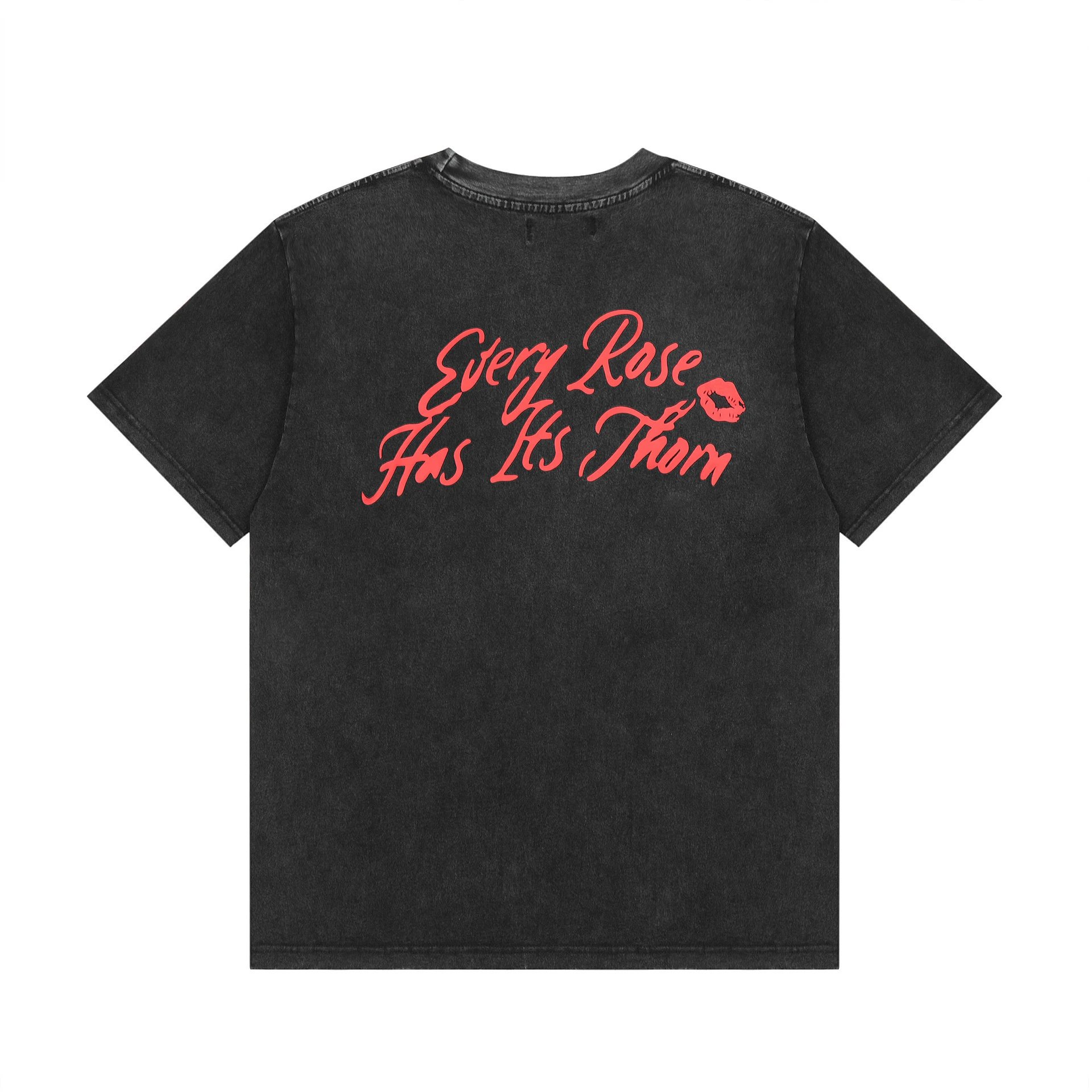 REPRESENT Romantic Lips Graphic Tee Black - Gallery Image 2 - Detailed View