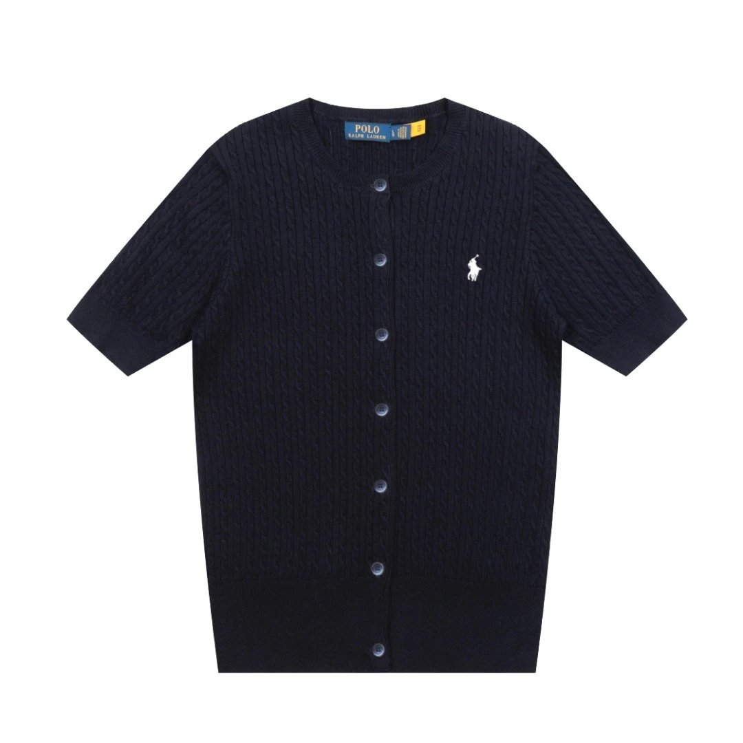 Classic Knit Cardigan Top, Women, Navy - Ralph Lauren - Cnfans - $29.03