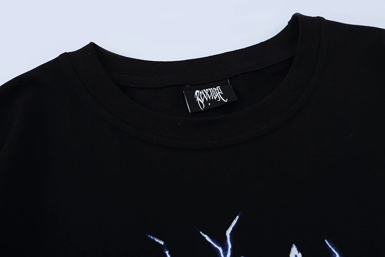 Streetwear Lightning Tee Obsidian - Gallery Image 14 - Detailed View