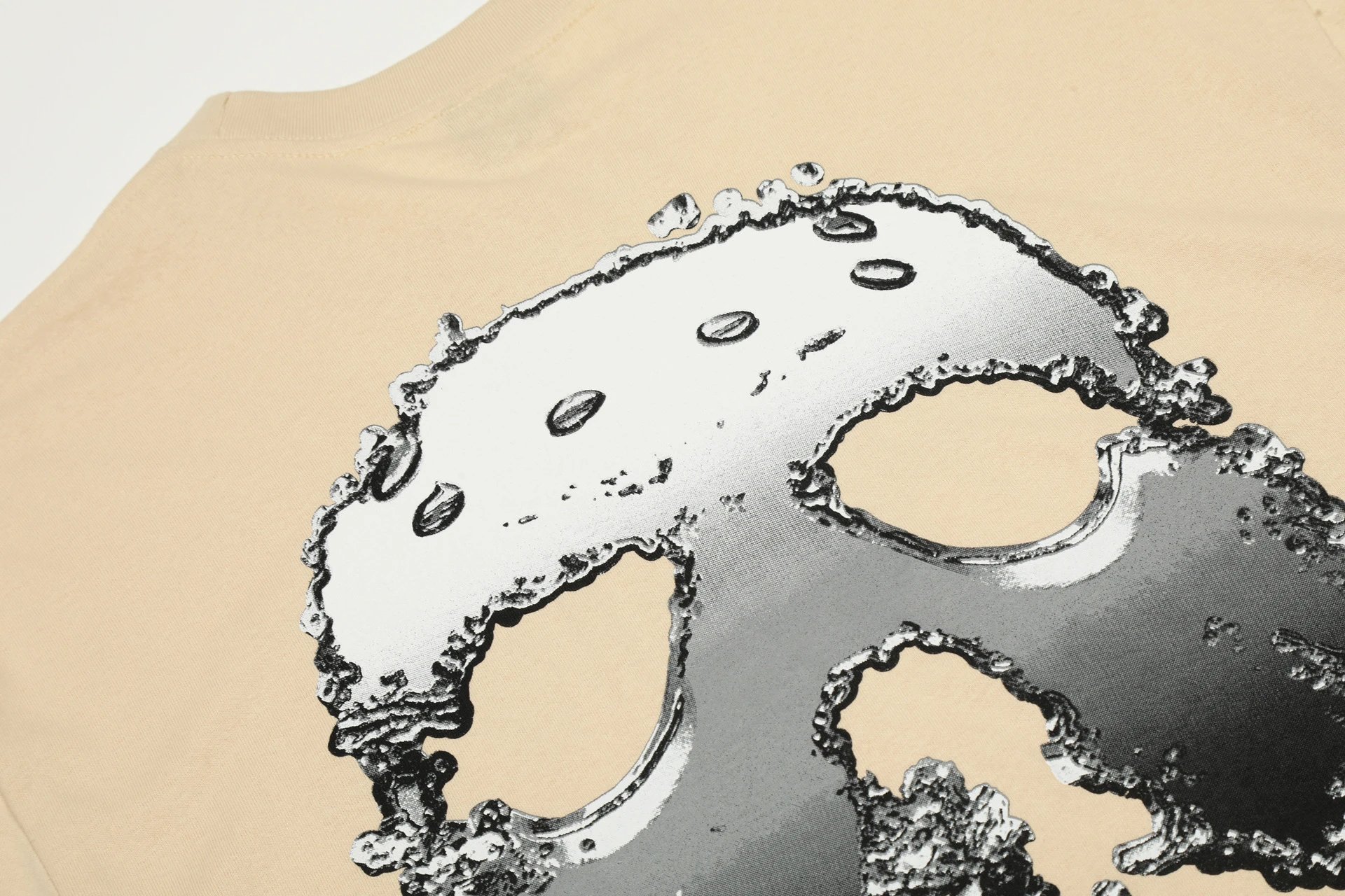 Streetwear Skull Graphic Tee Sandstone - Gallery Image 10 - Detailed View
