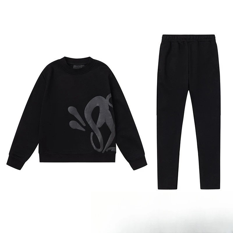 Street Hip Hop Fleece Hoodie Pants Set - Onyx - Syna World(Syna) - Cnfans - $55.77