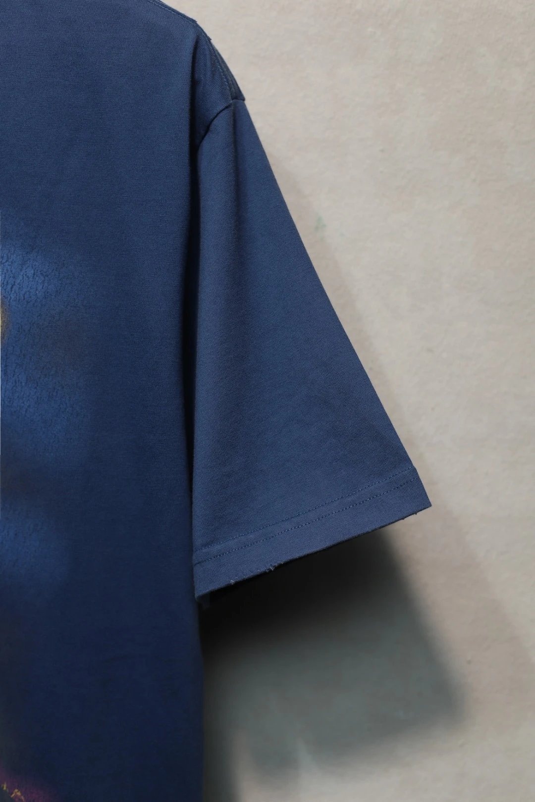 Unisex Distressed Cotton Paris Print Oversized Tee, Dusty Rose - Gallery Image 6 - Detailed View