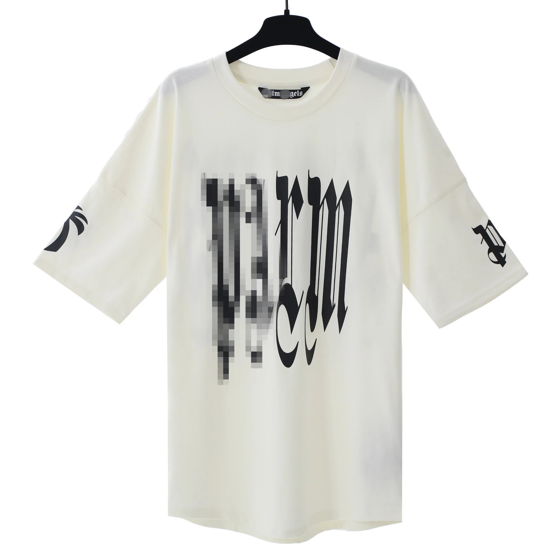 Streetwear Cotton Graphic Logo Oversized T-Shirt Neon Yellow - Gallery Image 3 - Detailed View