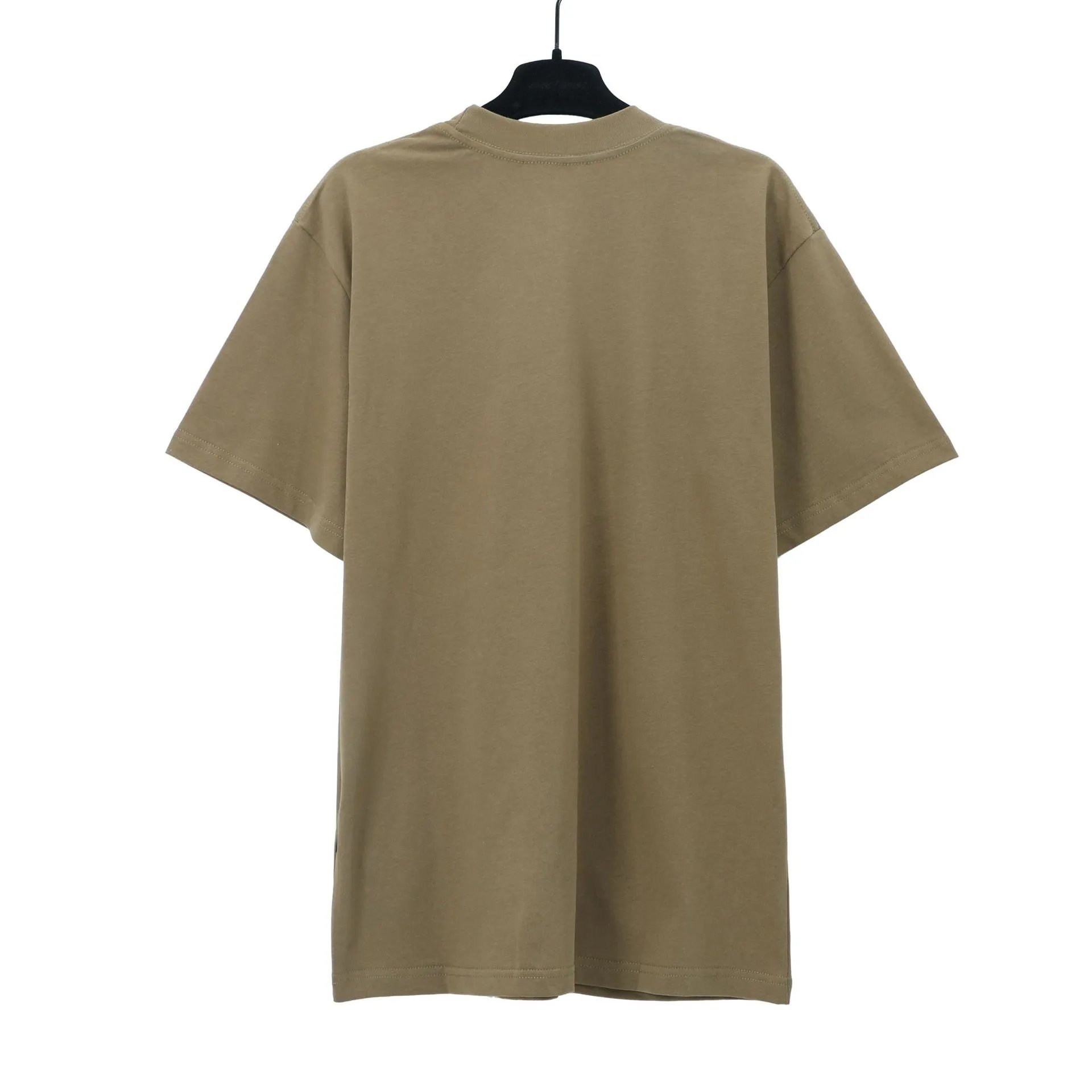 Unisex Streetwear Cotton Tee Sandstone Brown - Gallery Image 2 - Detailed View