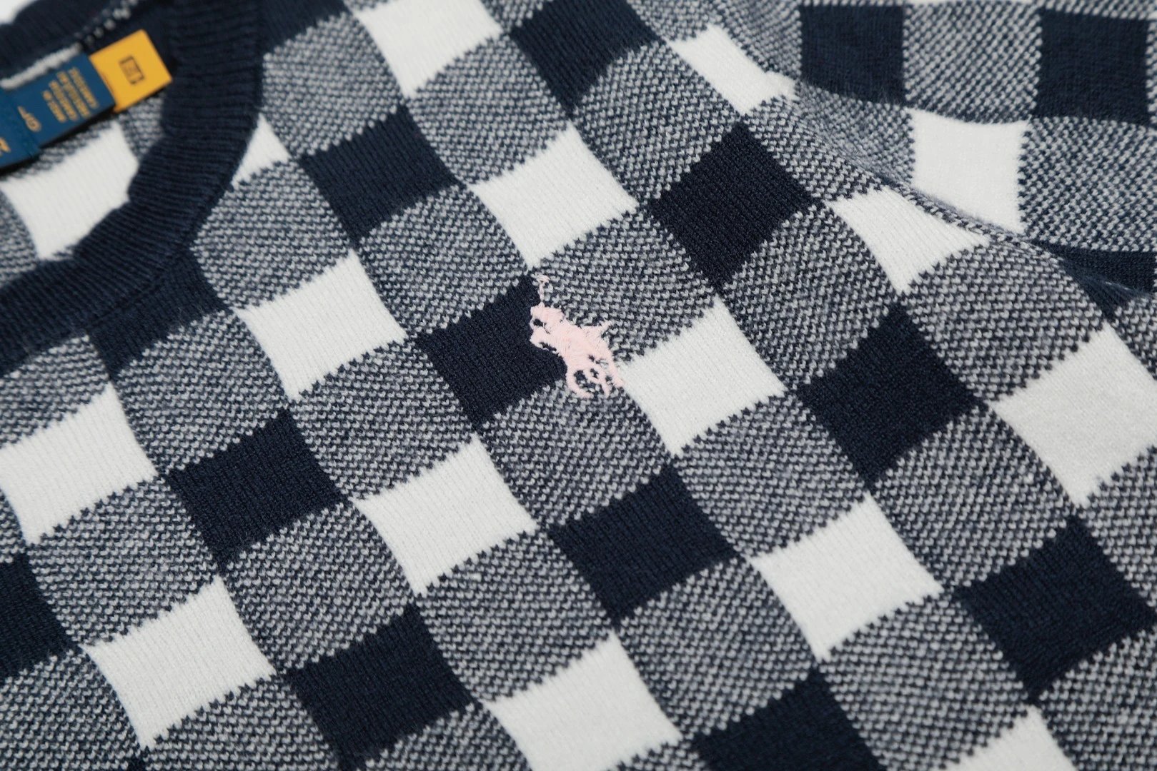 Summer Houndstooth Knit Tee, Casual Cerulean - Gallery Image 11 - Detailed View