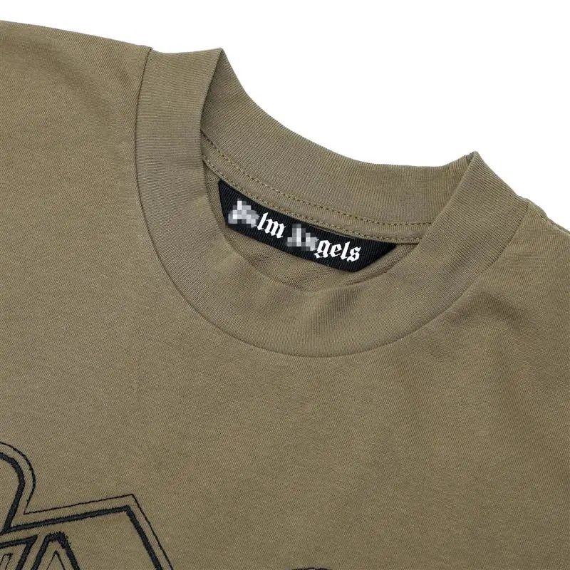 Unisex Streetwear Cotton Tee Sandstone Brown - Gallery Image 3 - Detailed View