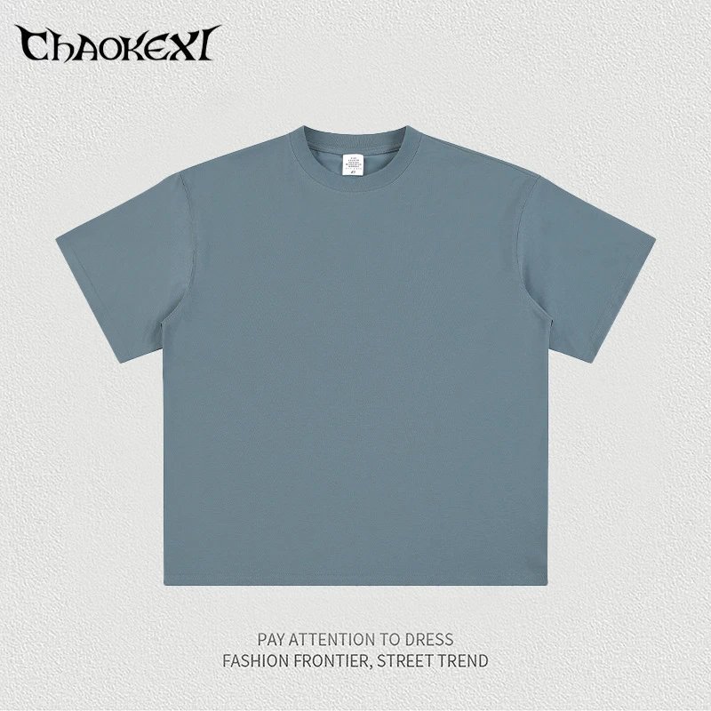 Men's Cool Summer Short Sleeve Tee Casual Top Slate Gray - ChaoKeXi - Cnfans - $16.68