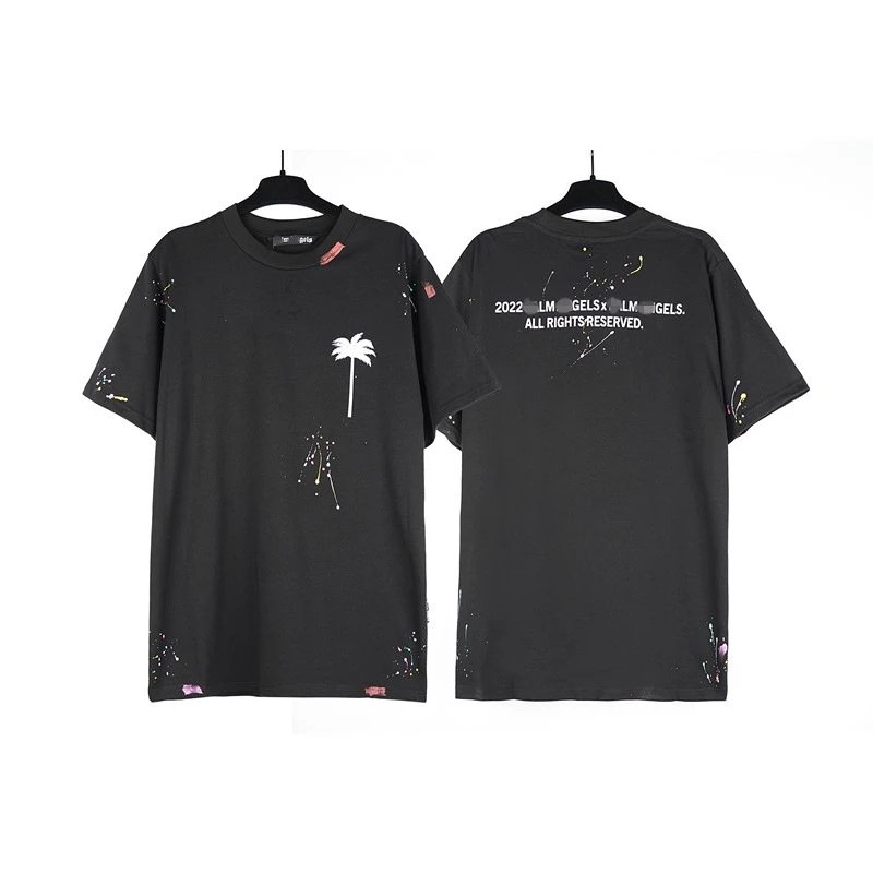 Street Style Palm Tree Tee Ink Black - Related Product - Cnfans