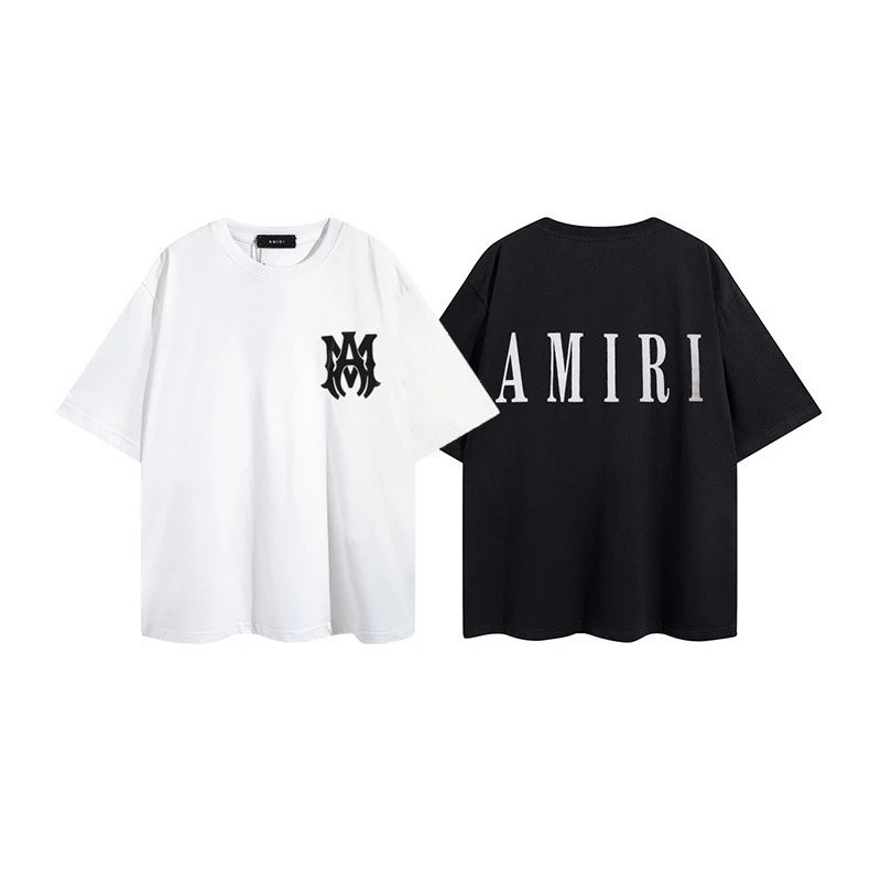 AMIRI Logo Print Tee White Black - Gallery Image 4 - Detailed View