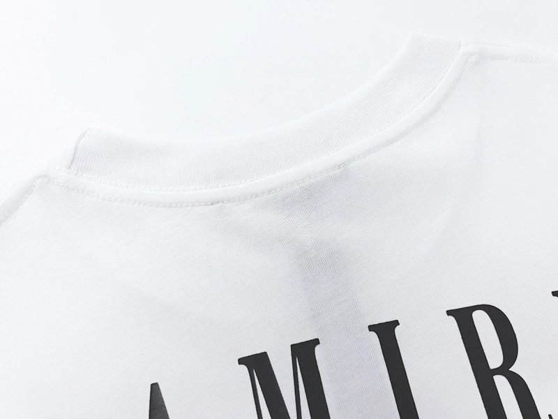 AMIRI Logo Print Tee White Black - Gallery Image 14 - Detailed View