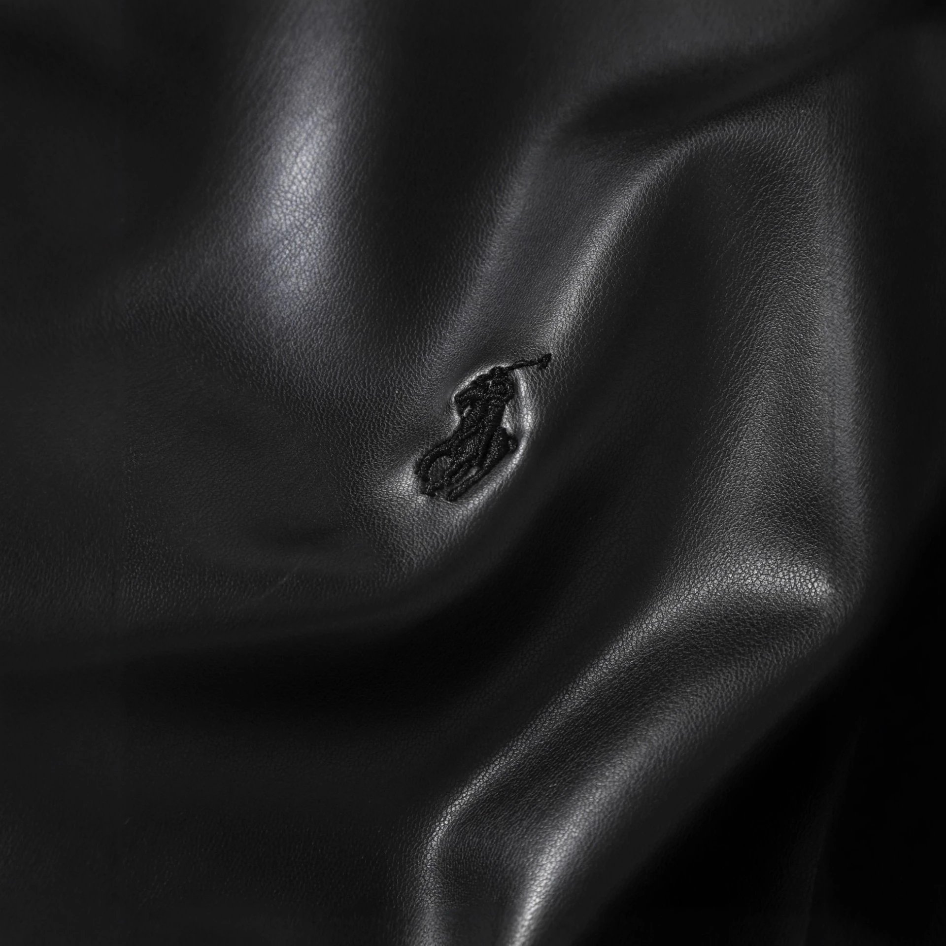 Polo Ralph Lauren Leather Jacket Black - Gallery Image 6 - Detailed View