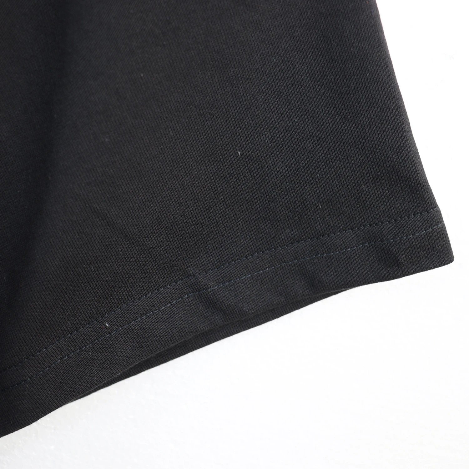 Dragon Year Letter Embroidered Streetwear T-Shirt Ebony Black - Gallery Image 10 - Detailed View