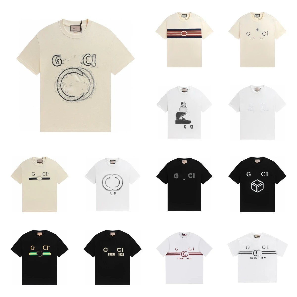 Casual Cotton Unisex Tee Graphic Print Onyx - Gallery Image 1 - Detailed View