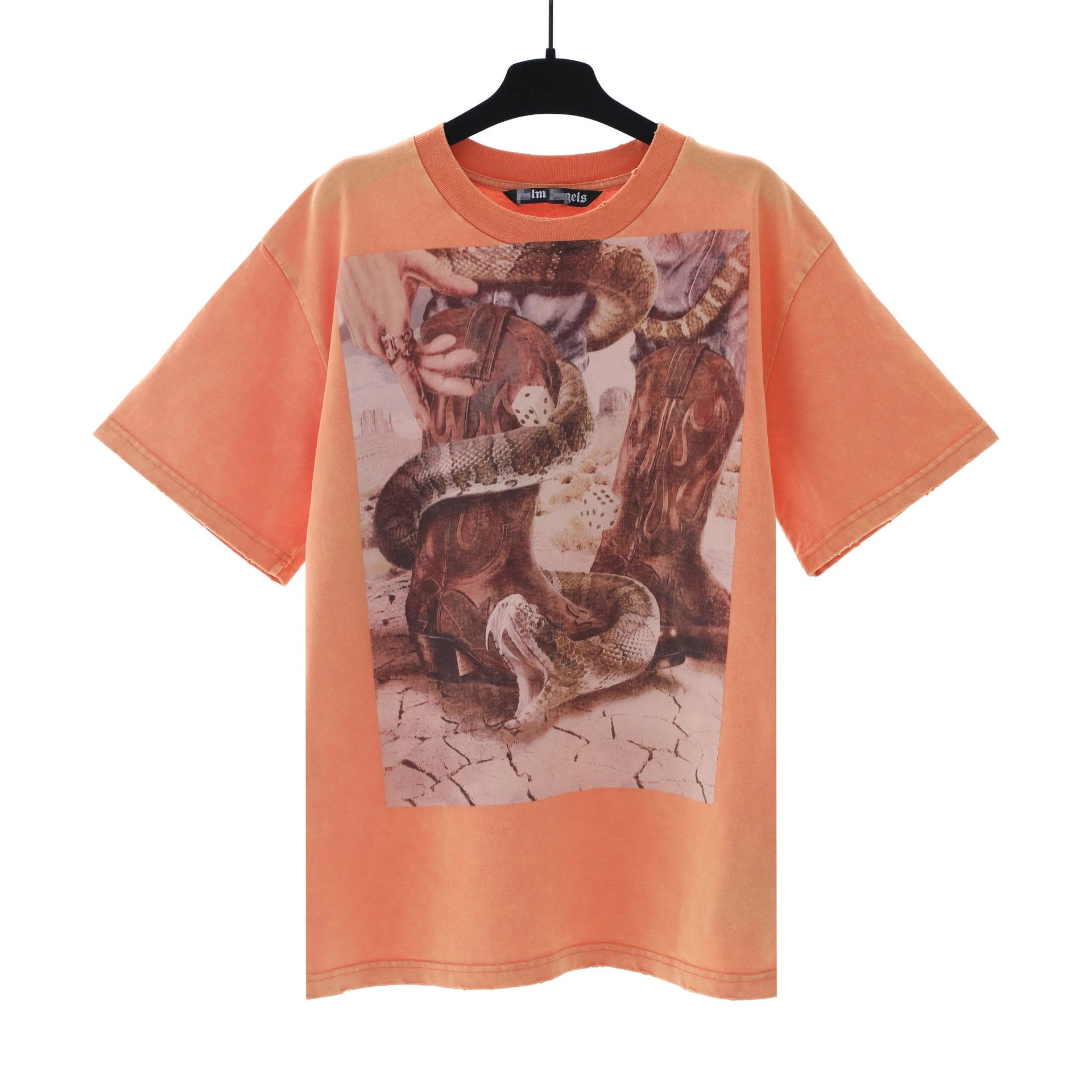 Streetwear Dice and Snake Graphic Oversized T-Shirt Ebony Black - Gallery Image 5 - Detailed View