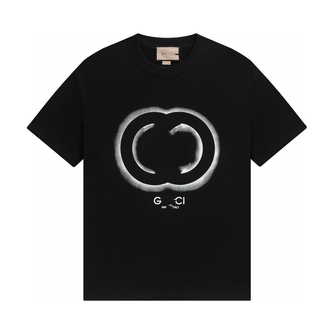 Men's Cotton Graphic Tee, Casual Style, Onyx - Gucci - Cnfans - $21.94
