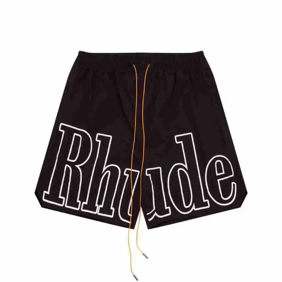 Rhude Logo Beach Shorts Multicolor - Gallery Image 5 - Detailed View