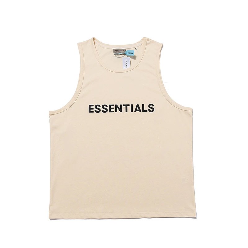 Streetwear Cotton Sleeveless Tank Ivory - Related Product - Cnfans