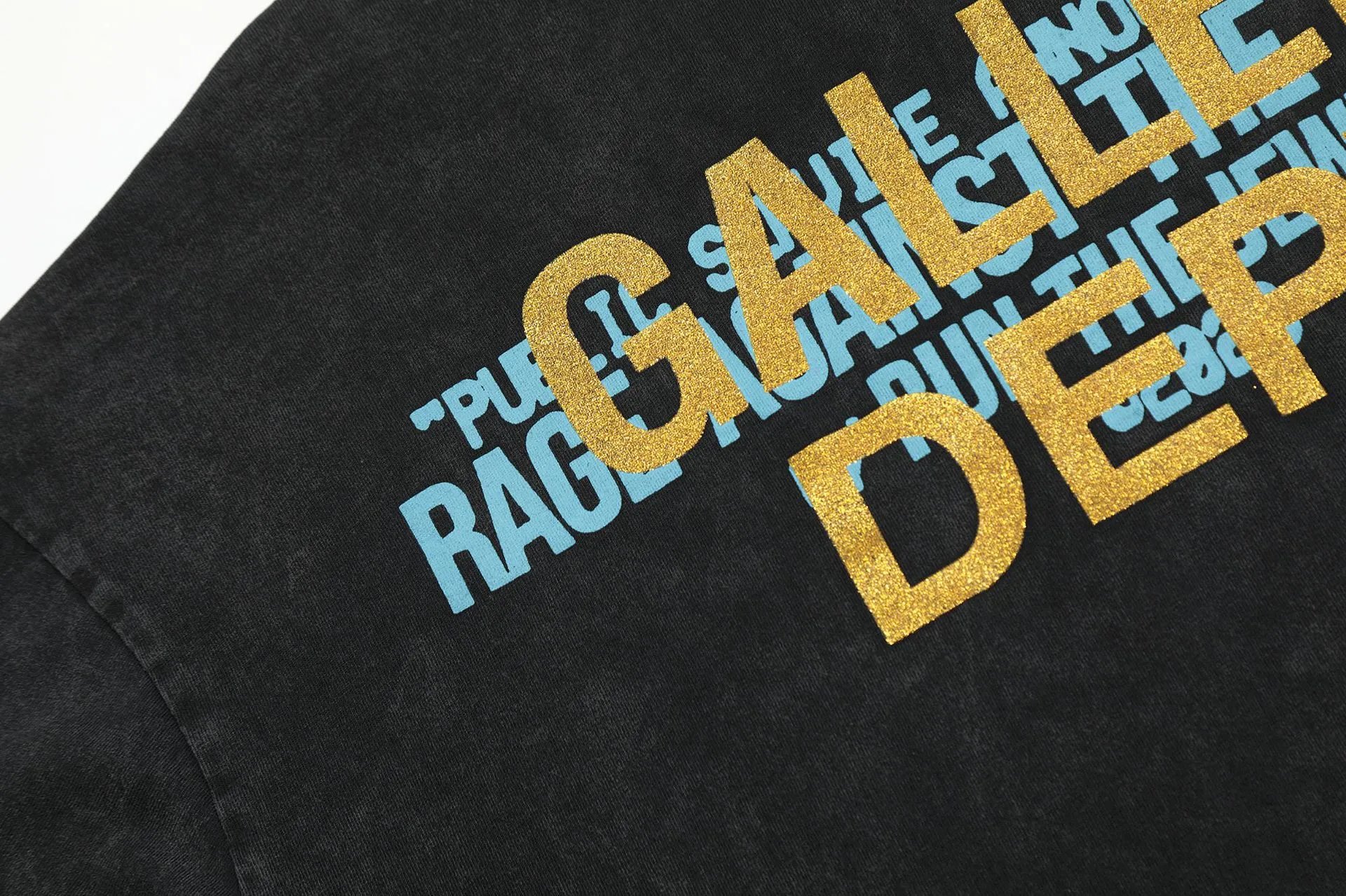 Gallery Dept Graphic Washed Tee Black - Gallery Image 9 - Detailed View